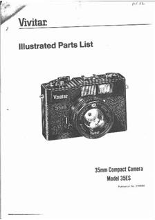 Vivitar 35 ES manual. Camera Instructions.